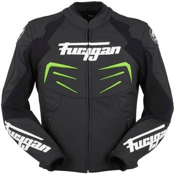 Furygan de piel chaqueta de Moto, hombre, Black Green, XXXL
