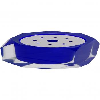 BATHSTAGE B-DIAMOND - Jabonera, 11 x 7 x 7 cm, color azul