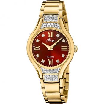 Reloj Lotus Bliss 18911/5 para Mujer, Esfera Roja, Acero Color Oro