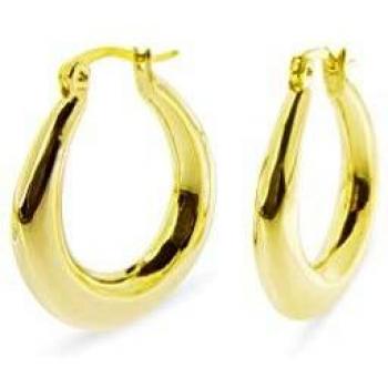 Pendientes Oumy con baño de oro amarillo de 18 quilates - Luxenter
