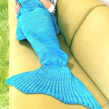 YOWAO Manta de Cola de Sirena, Escamas de Pescado Patrón Suave Todas Las Temporadas Mantas para Dormir