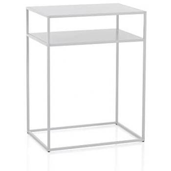 Consola de acero blanca 77,5 cm de altura x 40 cm de profundidad x 60 cm de largo