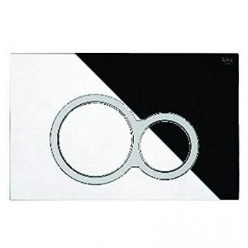 Placa de Mando Redonda para Caja Ecofix Blanca - Cromo