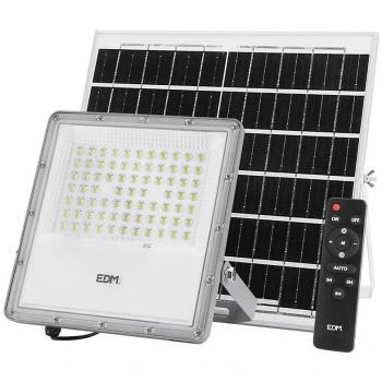 Foco Proyector LED Solar 200W con Panel Solar Fotovoltaico y Mando a Distancia