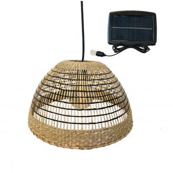 Lámpara de techo solar bohemia H19cm Cesare Solar Beige y Verde Marino