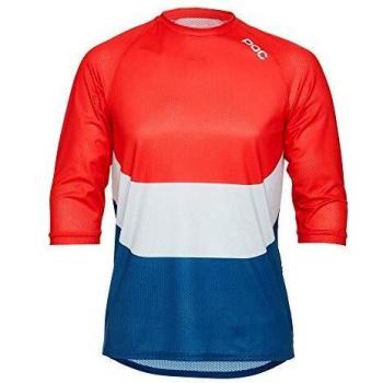 POC Essential Enduro 3/4 Light Jersey, Hombre, prismane Multi Red, SML