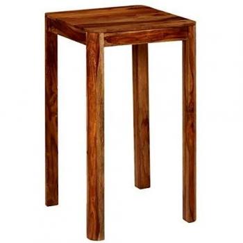 vidaXL Mesa de Bar de Madera Maciza de Sheesham 60x60x107cm Mobiliario Cocina