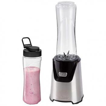ProfiCook 501153 PC-SM 1153-Batidora para Hacer puré, trocear, batir, Cuchillas, Carcasa de Acero Inoxidable, Recipiente para Mezclar también como Vaso, Negro