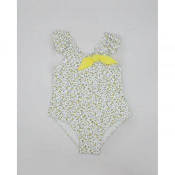 Bañador de bebé niña con flores amarillas