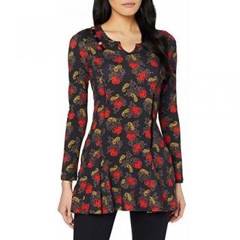 Joe Browns Funky Trim Tunic Camisa Manga Larga, Negro