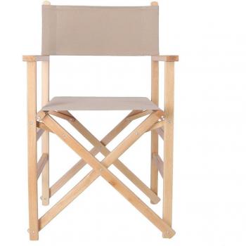 Sillón Director Sunset Barniz Lona Cruda - Cómodo y Plegable