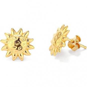 Pendientes Radiant Sole de Plata Dorado