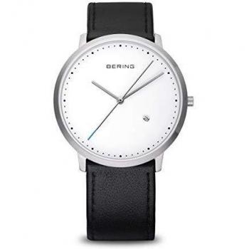 BERING Men's Analogue Quartz Watch with Leather Strap 11139-404