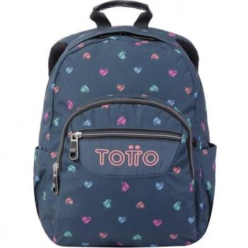 TOTTO - Mochila Escolar con Estampado de Corazones - Tempera-5JH