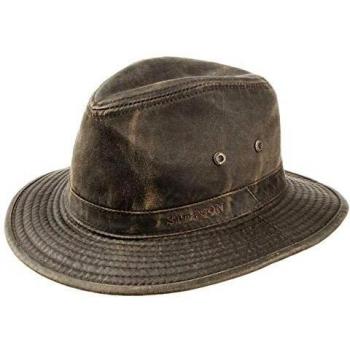 Sombrero de Viaje Stetson de Algodón Unisex - Marrón - Talla M (56-57 cm)