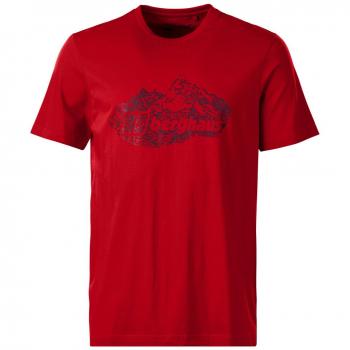 berghaus Hombres de la Marca Mountain tee T-Shirt Corta, Hombre, Color Haute Red, tamaño XS