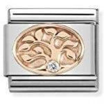Abalorio Mujer Nomination Árbol de la Vida en Oro Rosa con Piedras 430305/12