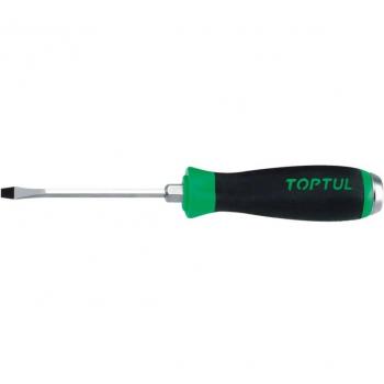 Destornillador plano TOPTUL FAGB5E10, 5.5 mm, Longitud: 100 mm, mango reforzado
