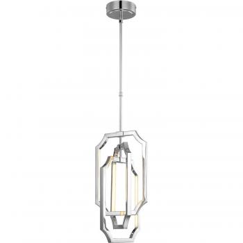 Lámpara colgante LED Adrie, 6 LEDs, diseño moderno, acabado en níquel pulido, ideal para techos medianos