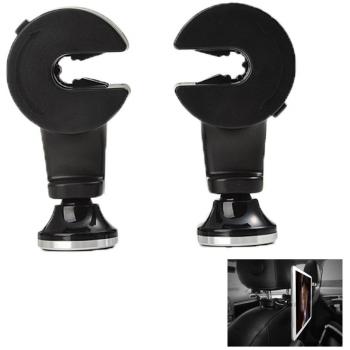 Reposacabezas de Coche Soporte Para Tablet, asiento trasero multifunción gancho, rotación ajustable soporte para tablets, iPad, Galaxy Tab, Note, eBook, Samsung Galaxy, Motorola Xoom, iPhone, LG y otros tablets
