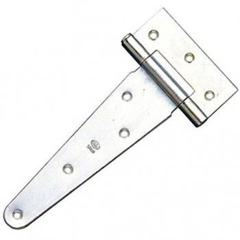 Amig - Bisagra Tipo T Plateada de Acero Zincado para Puertas Abatibles Lisas de Entrada y Paso, de Interior y Exterior y Armarios - 188 x 88 mm · Anti Óxido | Montaje Fácil y Rápido