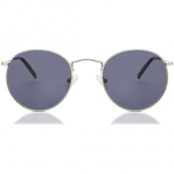 SmartBuy Collection Round Full Rim Metal Men's Prescription Sunglasses Silver Size 50
