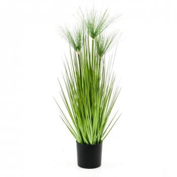Cipero Artificial Emerald Haspan 75 cm en Jarrón Verde
