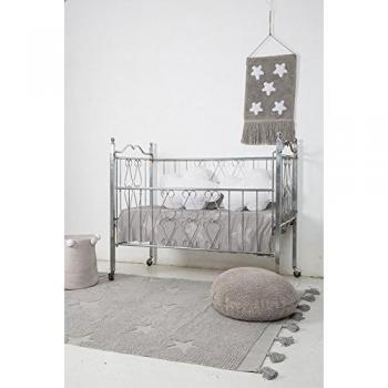 Lorena Canals - Alfombra Lavable Hippy Stars Grey - Gris - 97% algodón 3% Otras Fibras - 175x120 cm