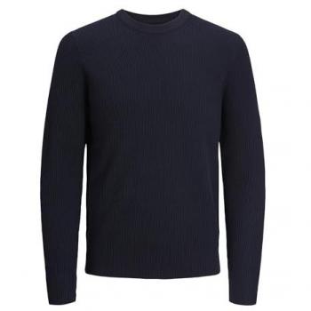 Jack & Jones Perfect Knit Crew Neck Sweater - Dark Blue - Regular Fit - XL for Men