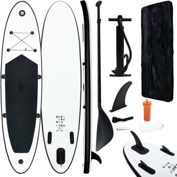Sonata Inflatable Stand Up Paddle Board Set Black and White