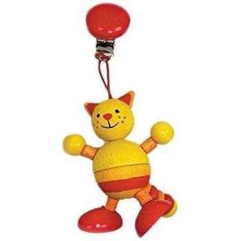 Hess 12753 - Cadena de madera de clip con estatuilla, diseño gato