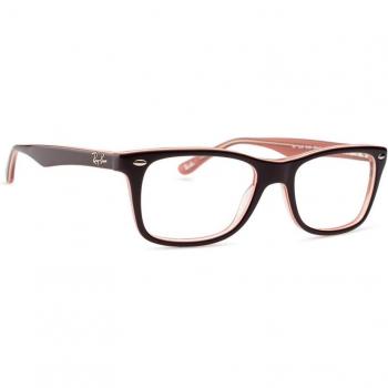 Ray-Ban 0RX5228 8120 50 Lentes Recetadas Para Hombre Marrón