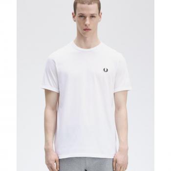 Camiseta de Hombre Fred Perry Ringer de Manga Corta y Cuello Redondo