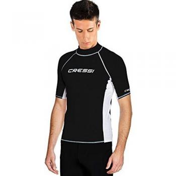 Camiseta Cressi de Manga Corta Rash Guard con Protección UV UPF 50+ y Tejido Elástico para Hombre