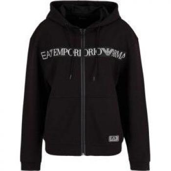 Sudadera con capucha EA7 Ventus 7 negra para mujer - XL