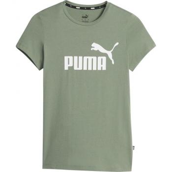 Camiseta de manga corta Puma Essentials Logo pálido verde blanco mujer - XS