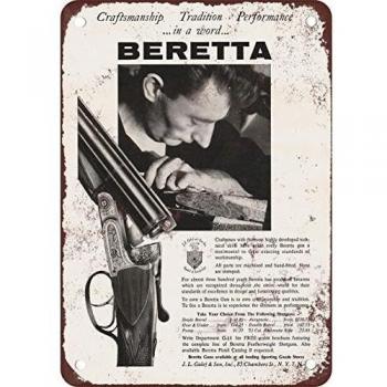1961 Beretta escopetas reproducción de aspecto Vintage Metal placa metálica, 12 x 18 inches 2