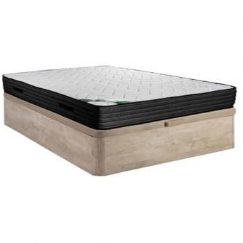 Conjunto somier arcón y colchón de espuma con tela de bambú 140 x 190 cm - BERENDI de NATUREA
