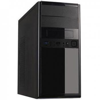 CiT 1016 V2 Micro ATX Case with 500W Power Supply, Rear Fan, Front USB 3.0 & USB 2.0, Gloss Black/Silver