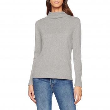 SELECTED FEMME Slfaya Cashmere LS Knit T-Neck B, suéter para Mujer, Gris Light Grey Melange, 38