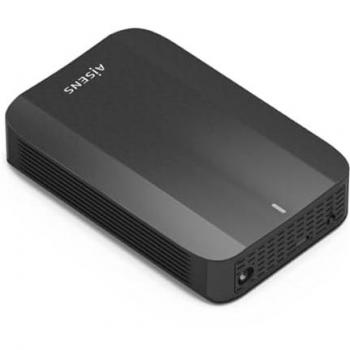 Caja Externa 3.5 AISENS ASE-3535B Aluminio Negro USB-C USB 3.1 GEN1 UASP con LED