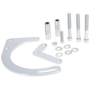 KKmoon Soporte Posicionador de Motor Alternador SBC Chrome Bajo Montaje SWP para Chevy 350 Short Water Pump