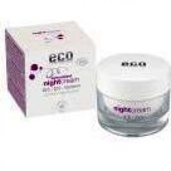 Eco cosmetics Bio Nightcream - Crema de noche con OPC, Q10 y ácido hialurónico, vegana antiarrugas