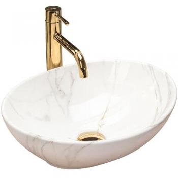 Lavabo sobre encimera REA Sofia Brillante Aiax Mármol 410x335x150