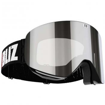 Hombre Gafas de nieve Bliz Flow Black/White Goggle, color brown/silver mirror + ora, tamaño talla única