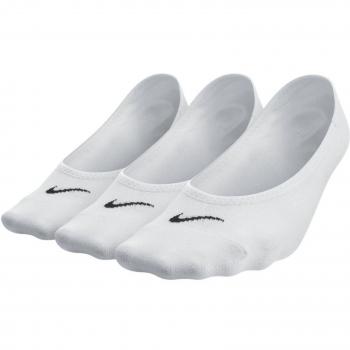 NIKE No Show Socks 3PPK Lightweight Footi Calcetines, Mujer, Blanco/Negro, S