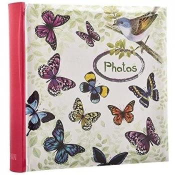 Arpan Vintage Butterfly Shabby Chic Style Photo Album Slip In Case Memo Album For 200 4 x 6'' - Cream by ARPAN