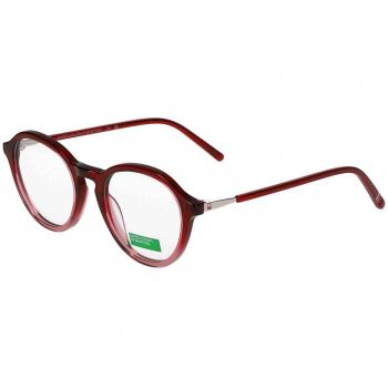 United Colors of Benetton 1102 242 Armazones para Mujer Rojas, Lentes Recetados Para Mujer Rojos, Gafas Recetadas para Mujer Rojas