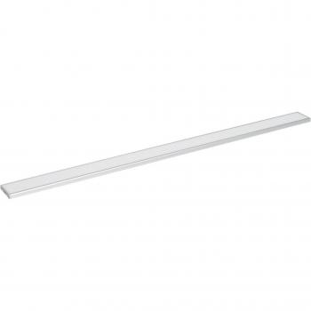 Lámpara LED bajo mueble Prios Ashtonis, angular, 60 cm, regulable, luz cálida, moderno, plástico y aluminio gris