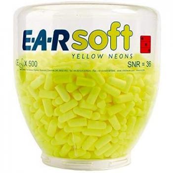 Tapón auditivo desechable 3M E-A-R Soft Yellow Neons SNR 34 dB - Paquete de 500 pares